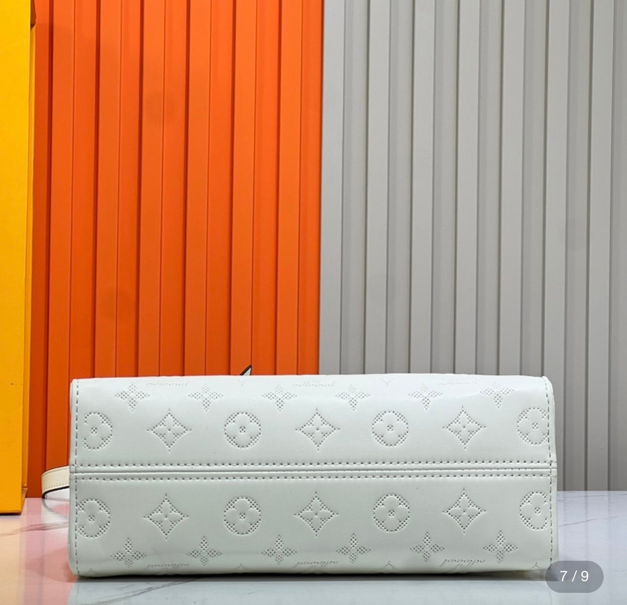 Louis Vuitton White Leather OnTheGo Handbag