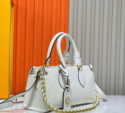 Louis Vuitton On the Go East West White Blanc Tote Bag